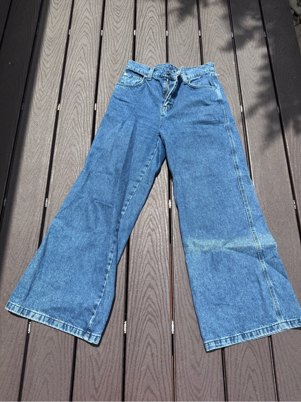 Kickers Wide Leg Blue Denim Jeans - Classic Women's Jeans